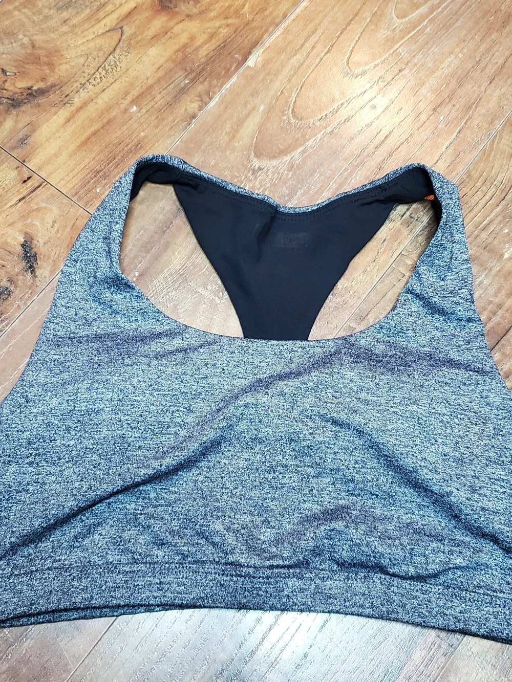 Forever 21 Heathered Gray Racerback Sports Bra